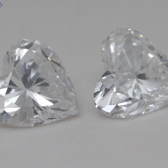 Heart Natural Diamond Studs 14K Gold (1.43 Ct D E Si1 Si2) C54100048 - Picture 4 of 5